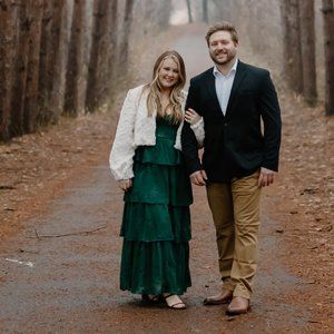 Altar'd State Ruffle Maxi Dress- Green- Size Large